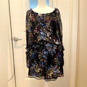 Parker dress size small, black floral